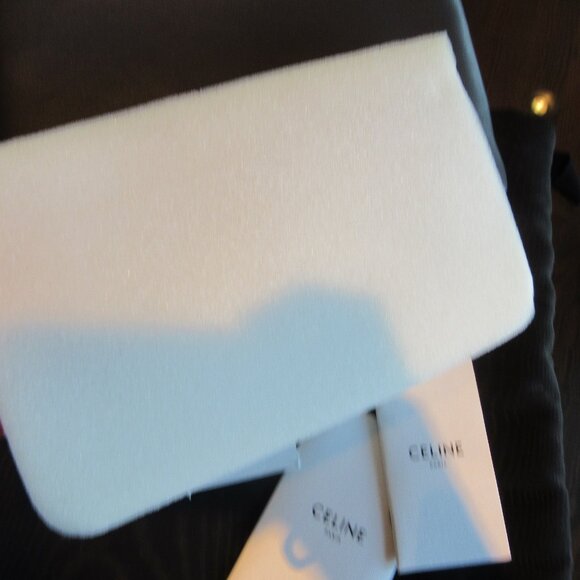 Celine Small Trio Crossbody/Shoulder Bag in Dark Grey & Gold Hardware EUC - Picture 13 of 16